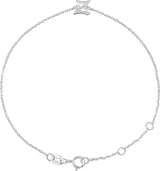14K Gold Initial Z Script Bracelet - White Gold