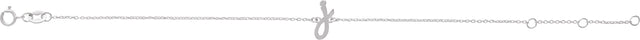 Platinum Initial J Script Bracelet - view 3