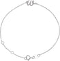 Platinum Initial W Script Bracelet