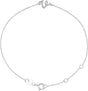 Platinum Initial V Script Bracelet