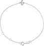 Platinum Initial I Script Bracelet