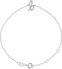 Platinum Script Initial Bracelet