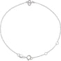 Platinum Initial O Script Bracelet