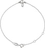 Platinum Initial Q Script Bracelet