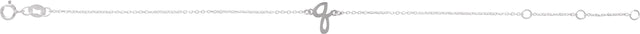 Platinum Initial Q Script Bracelet - view 3