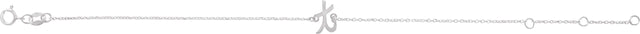 14K Gold Initial T Script Bracelet - White Gold - view 2