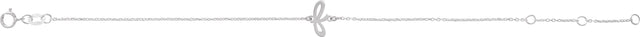 Platinum Initial F Script Bracelet - view 3