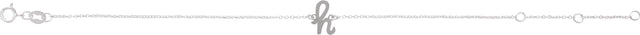 Platinum Initial H Script Bracelet - view 3
