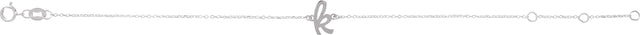 Platinum Initial K Script Bracelet - view 3