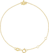 14K Gold Initial S Script Bracelet - Yellow Gold