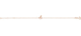 14K Gold Initial Y Script Bracelet - Rose Gold - view 3