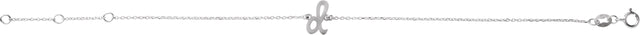 Platinum Initial D Script Bracelet - view 3