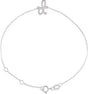 Platinum Initial D Script Bracelet