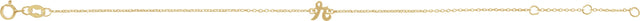 14K Gold Initial R Script Bracelet - Yellow Gold - view 2