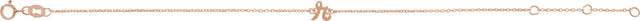 14K Gold Initial R Script Bracelet - Rose Gold - view 3