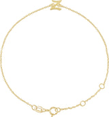 14K Gold Initial Z Script Bracelet - Yellow Gold