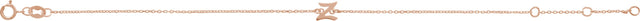 14K Gold Initial Z Script Bracelet - Rose Gold - view 3