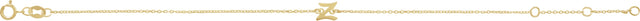 14K Gold Initial Z Script Bracelet - Yellow Gold - view 2