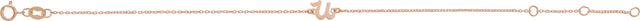 14K Gold Initial U Script Bracelet - Rose Gold - view 3