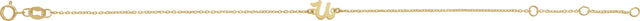 14K Gold Initial U Script Bracelet - Yellow Gold - view 2