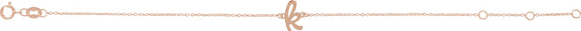 14K Gold Initial K Script Bracelet - Rose Gold - view 3