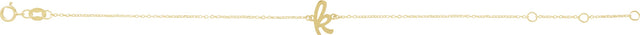 14K Gold Initial K Script Bracelet - Yellow Gold - view 2
