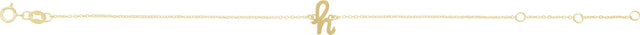 14K Gold Initial H Script Bracelet - Yellow Gold - view 2