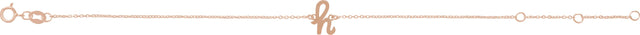 14K Gold Initial H Script Bracelet - Rose Gold - view 3