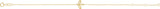 14K Gold Initial F Script Bracelet - Yellow Gold - view 2