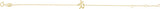 14K Gold Initial T Script Bracelet - Yellow Gold - view 2