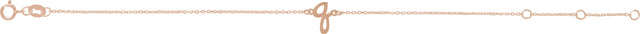 14K Gold Initial Q Script Bracelet - Rose Gold - view 3
