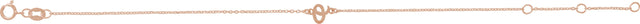 14K Gold Initial O Script Bracelet - Rose Gold - view 3