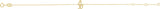 14K Gold Script Initial Bracelet - Yellow Gold - view 2