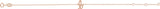 14K Gold Script Initial Bracelet - Rose Gold - view 3