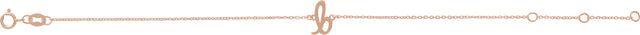 14K Gold Script Initial Bracelet - Rose Gold - view 3