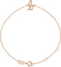 14K Gold Script Initial Bracelet - Rose Gold