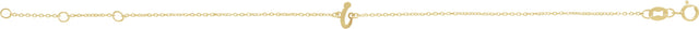 14K Gold Initial I Script Bracelet - Yellow Gold - view 2