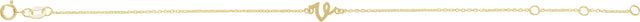 14K Gold Initial V Script Bracelet - Yellow Gold - view 2