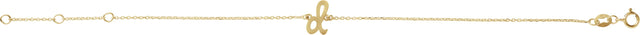 14K Gold Initial D Script Bracelet - Yellow Gold - view 2