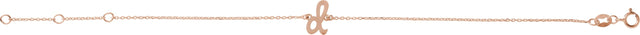 14K Gold Initial D Script Bracelet - Rose Gold - view 3