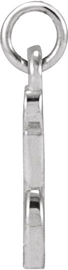 14K Gold Initial I Petite Necklace or Pendant - White Gold - view 4