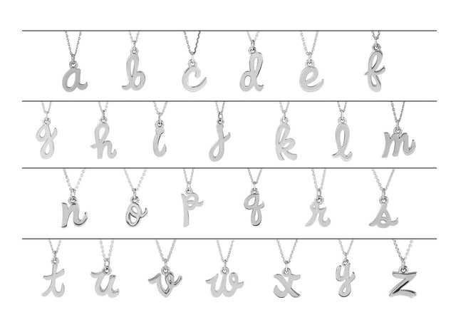 Platinum Initial S Petite Necklace or Pendant - view 5