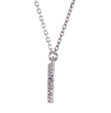 14K Gold Round Natural Diamond Initial Necklace – up to 0.08 CTW - White Gold - view 4