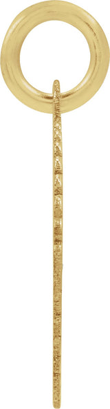 10K Gold Initial L Pendant - Yellow Gold - view 2