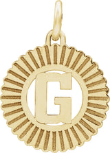 10K Gold Initial G Pendant - Yellow Gold