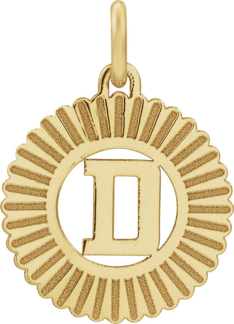 10K Gold Initial D Pendant - Yellow Gold