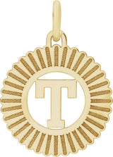 10K Gold Initial T Pendant - Yellow Gold