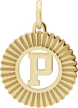 10K Gold Initial Pendant - Yellow Gold