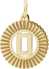 10K Gold Initial O Pendant - Yellow Gold