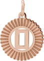 14K Gold Initial O Pendant - Rose Gold